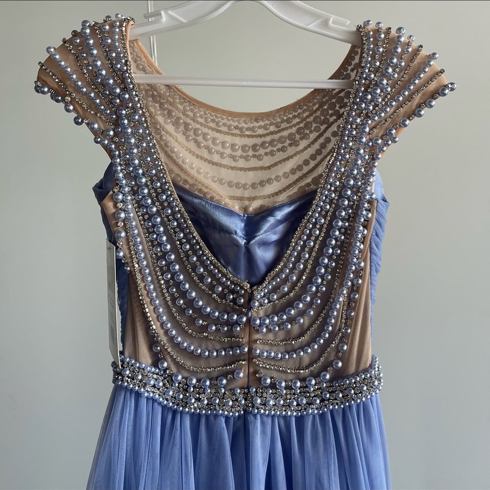 NWT Sherri Hill periwinkle gown - Picture 9 of 11